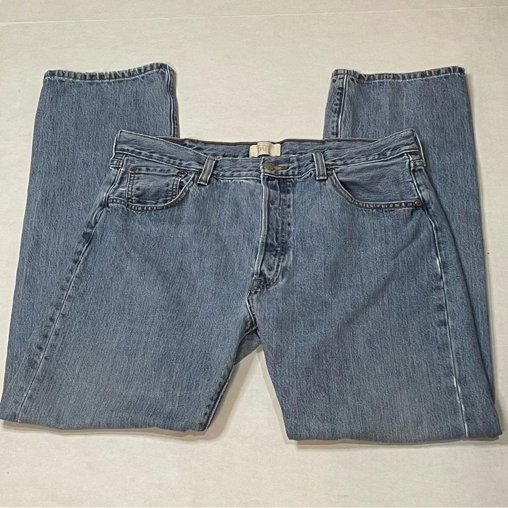 Vintage Levis 501 XX Button Fly Men’s Denim Blue Jeans 38x34 90s Y2K - Picture 1 of 8